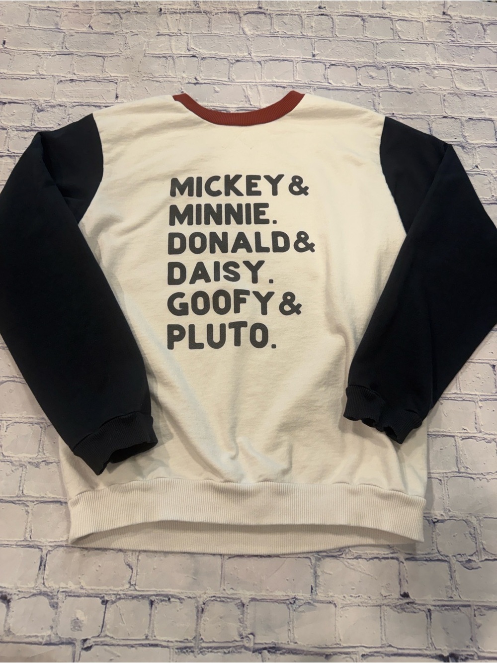 Disney Character List Sturdy Crewneck Sweater - 100% Cotton | Medium | Unisex